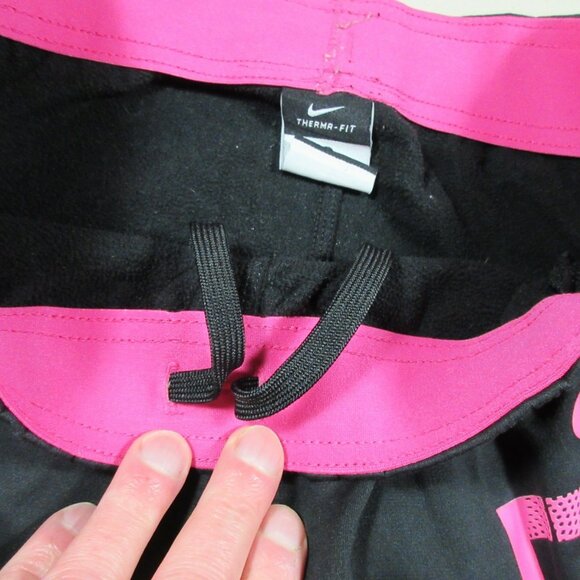 Nike womens black pink Therma Fit lined sweat pants M - Picture 4 of 12